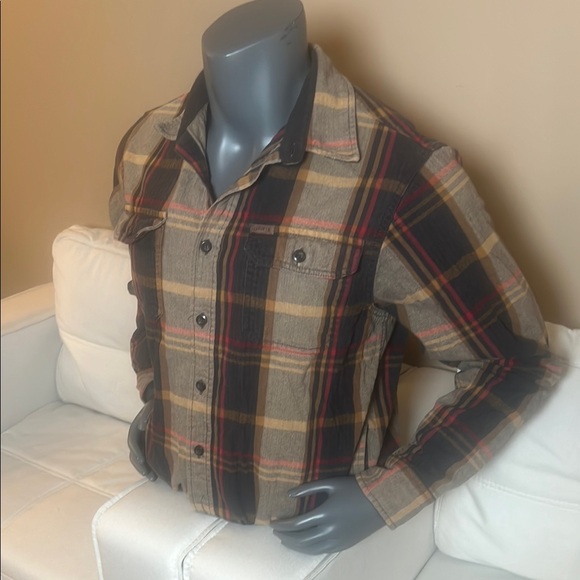 Orvis Men’s Brown Flannel Plaid Shirt Size Medium - Picture 3 of 10